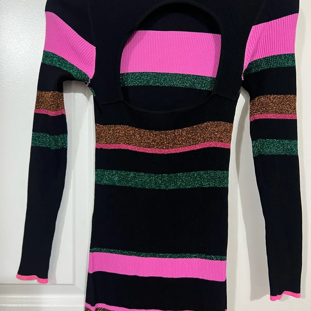 Tanya Taylor Pink Multi Velma Open Back Knit Dress Size Small $525 - Image 8