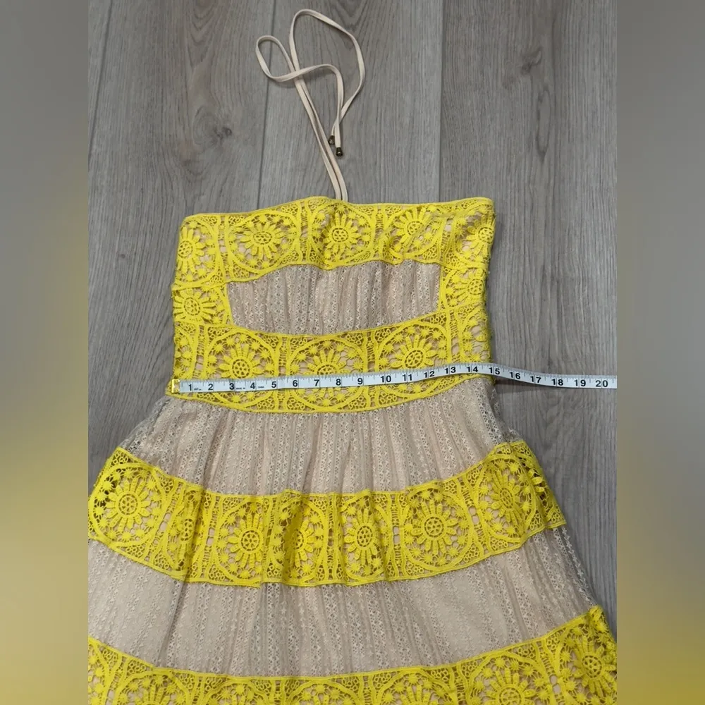 Foxiedox Charming Yellow Lace woman’s Dress 👗💛 - Image 5