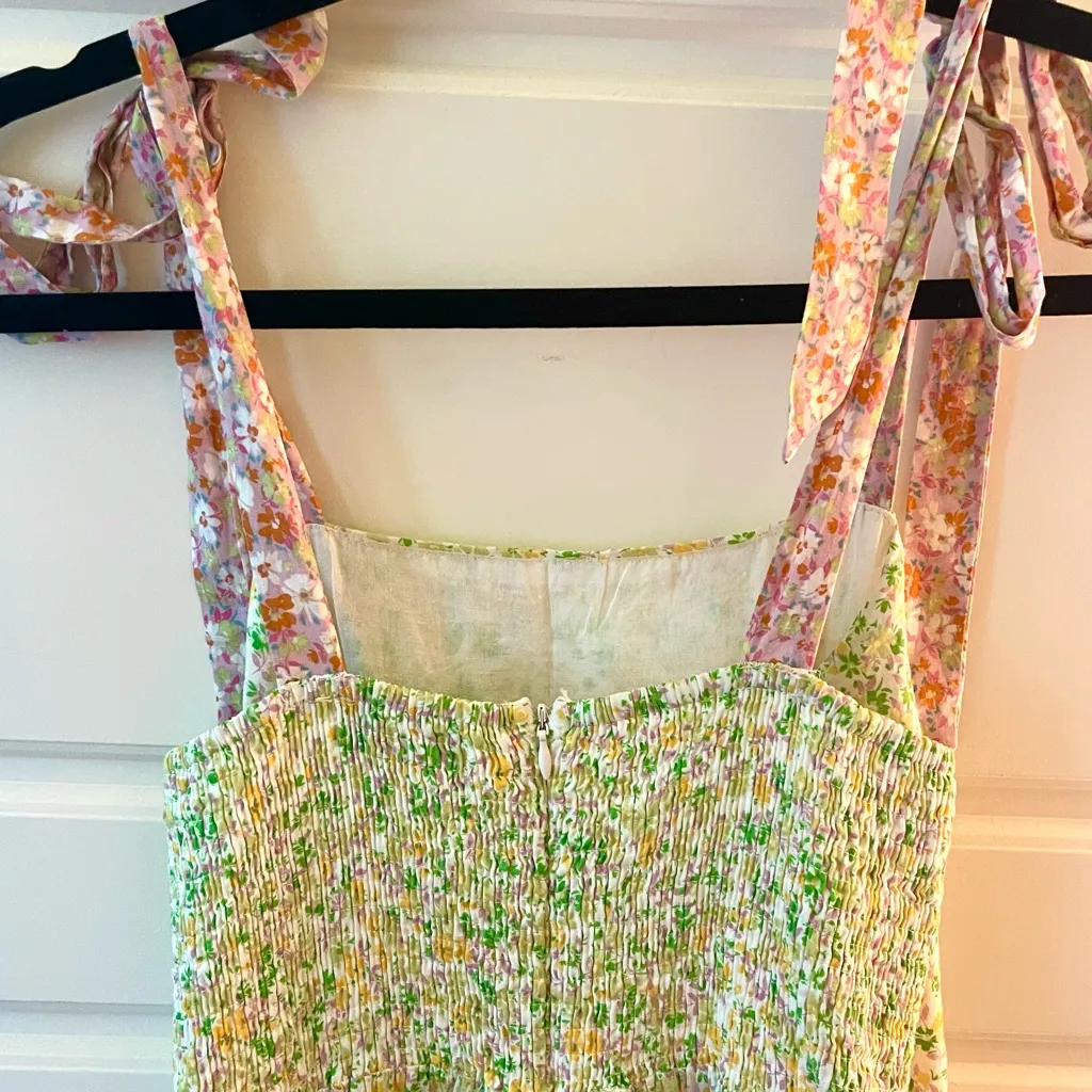 Lost + Wander XS Cecilia Maxi Dress - Floral Dress with Pink and Green Accents - Image 9