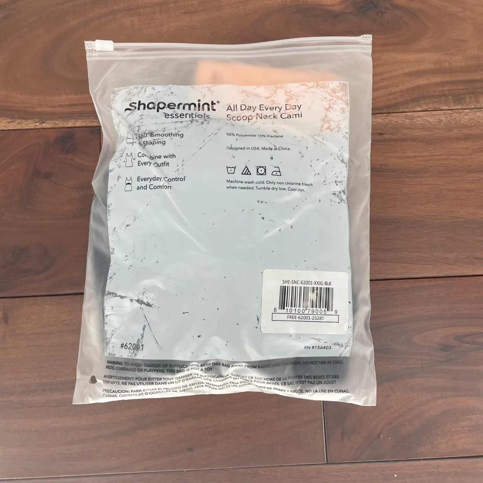 Shapermint Essentials All Day Every Day Scoop Neck Cami Black Size XXXL - Image 5