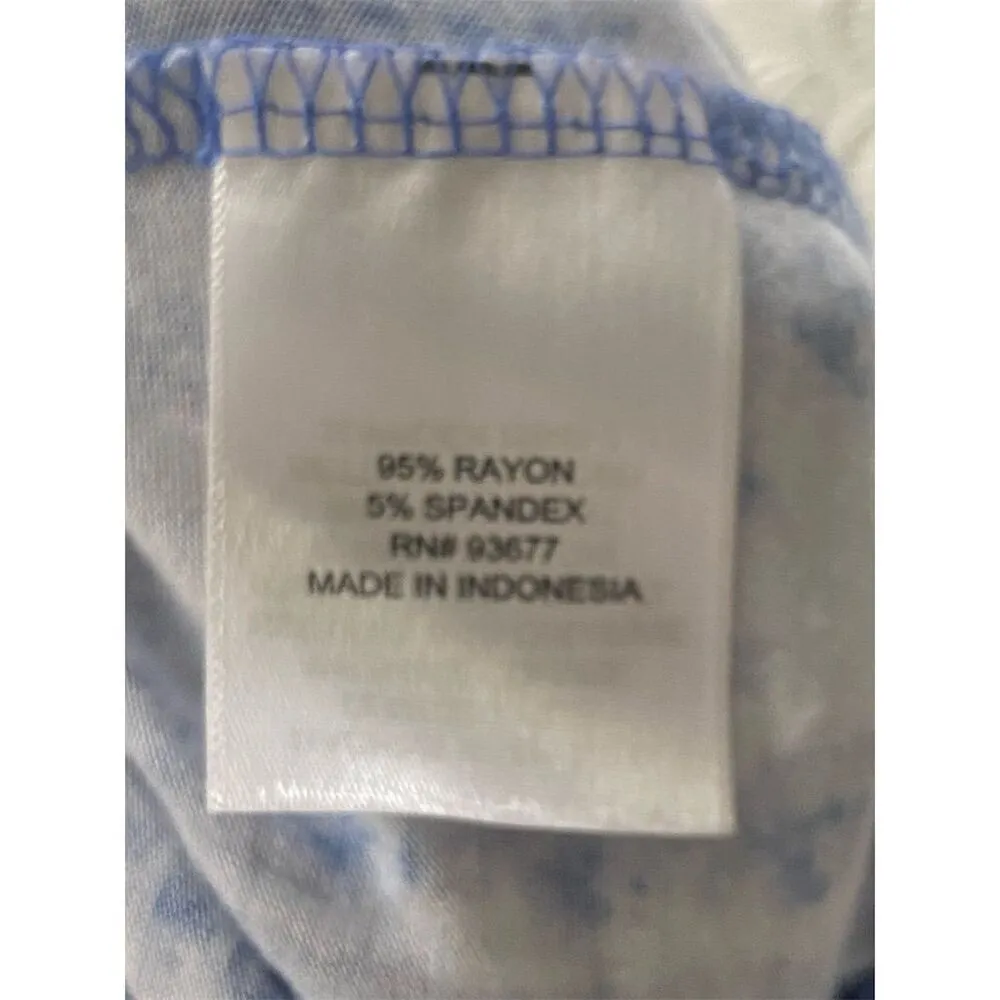 Saint John’s Bay Maxi Skirt Blue Geometric Design Pull On Boho Size PS - Image 3