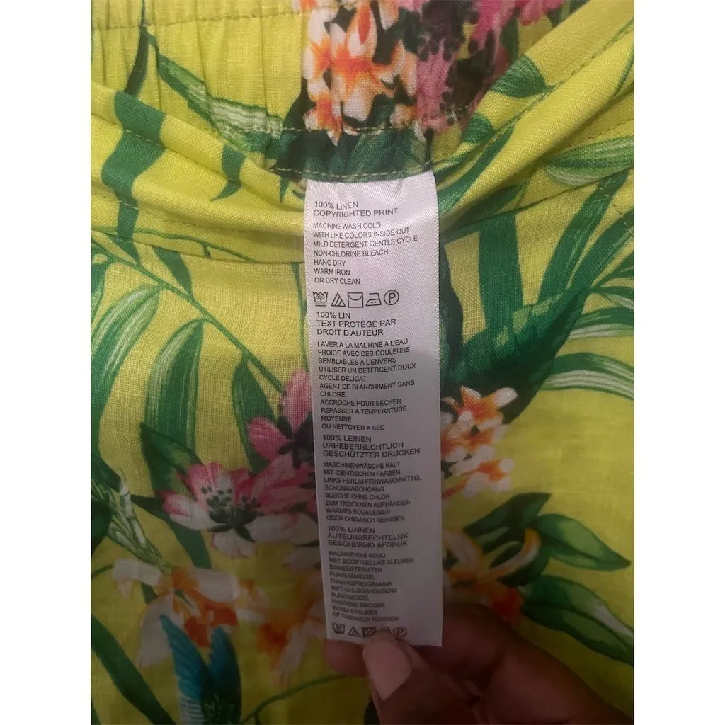 Tommy Bahama Women's Tropical Floral Linen A-Line Skirt Multicolor Size‎ S - Image 6