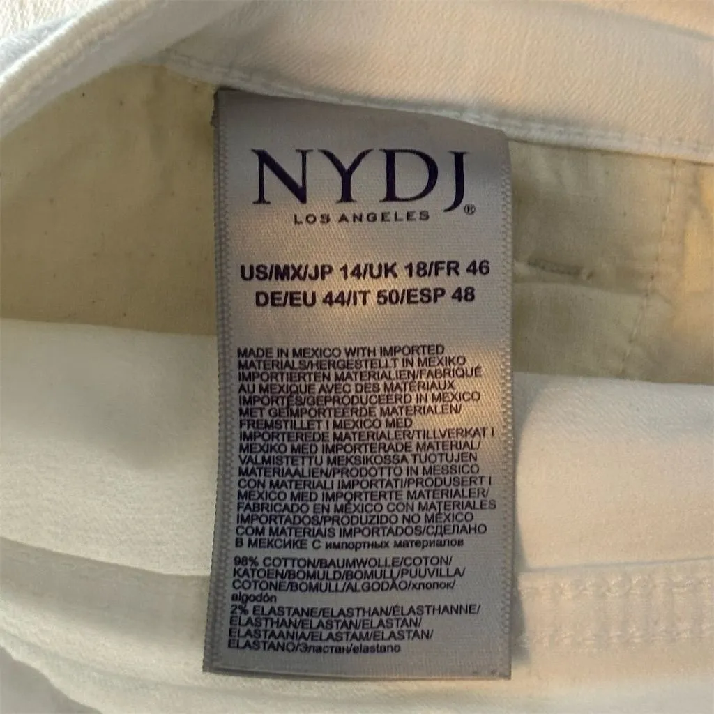NYDJ Women's Alina Convertible Ankle Jeans‎ White Size 14 - Image 8