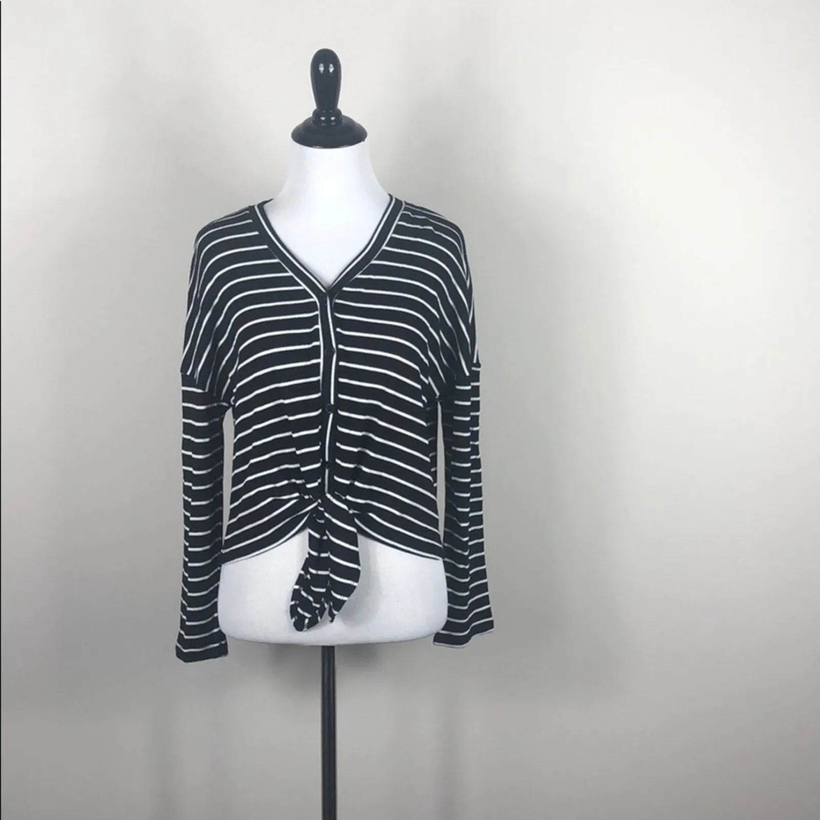 Good Luck Gem Top Striped Tie Front - Image 3