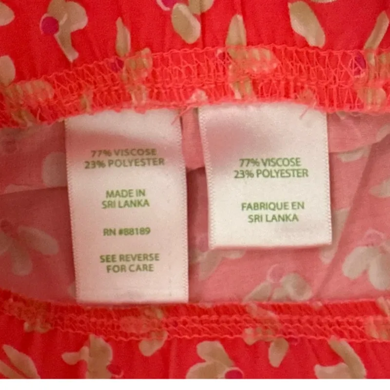 Lilly Pulitzer Bal Harbour Palazzo Wide Leg Pink Paisley Pants Size XXS - Image 5