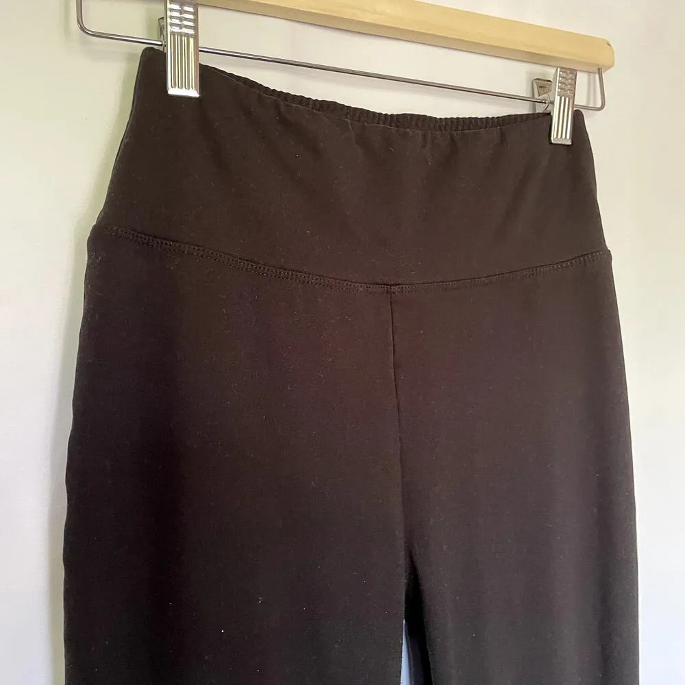 Lightweight black flare leggings high waist women's size S casual workout pants - Image 2