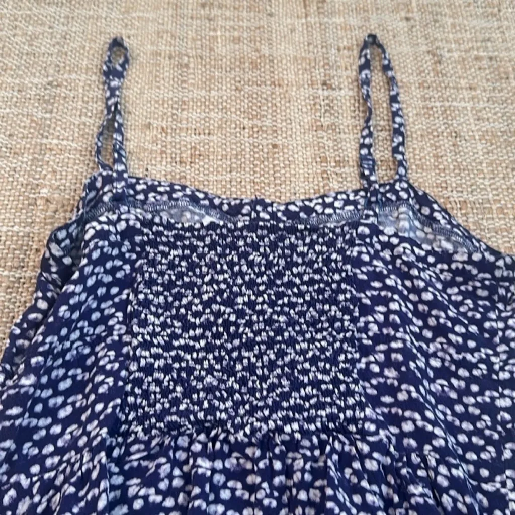 Express Navy & White Smocked Back Button-Front Mini Dress – Size Small - Image 8