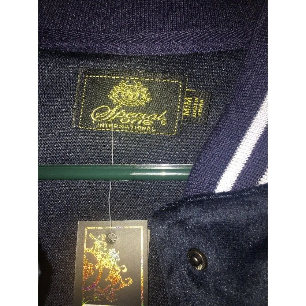 2 Piece Special One International Velour Jogging Suit Set Choose Size Blue Size M - Image 2