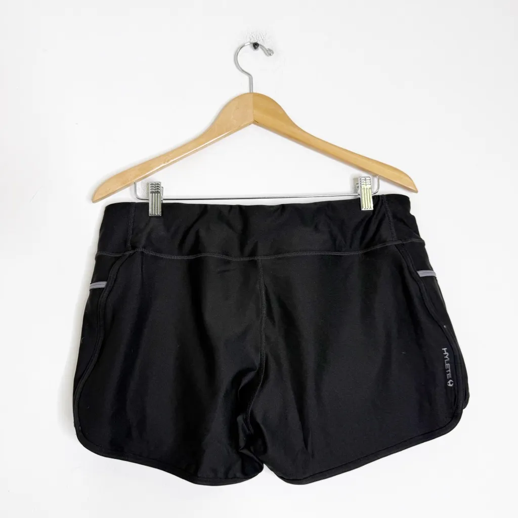 HYLETE Women's Serenium II Flex-Knit 3" Short - Black/Cool Gray - XL - Image 3