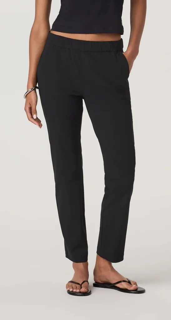 Vuori Miles Ankle Pants Pull On Midrise Womens Performance Travel Black XS - Image 1