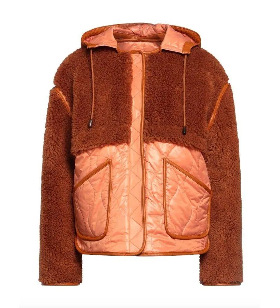 Forte Forte Reversible Teddy Coat Rust Orange Womens Size II Small 6 - Image 3