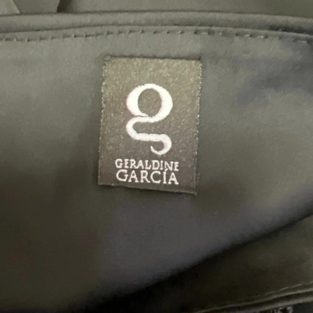 Geraldine Garcia Black Flower Sequin Beaded Embellished Crop Blouse Tank Top M Size M - Image 6