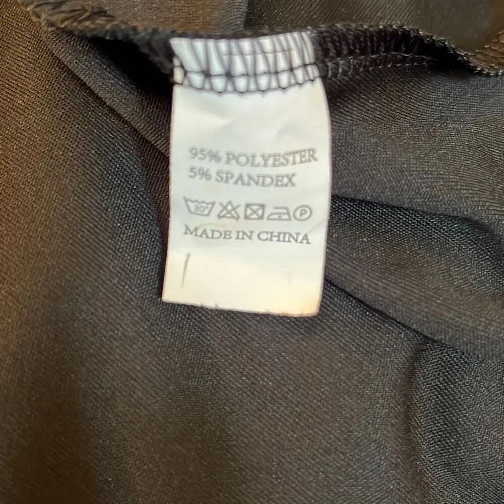 NEW Faux Wrap Maxi Slit Dress Gown XL Black - Image 3