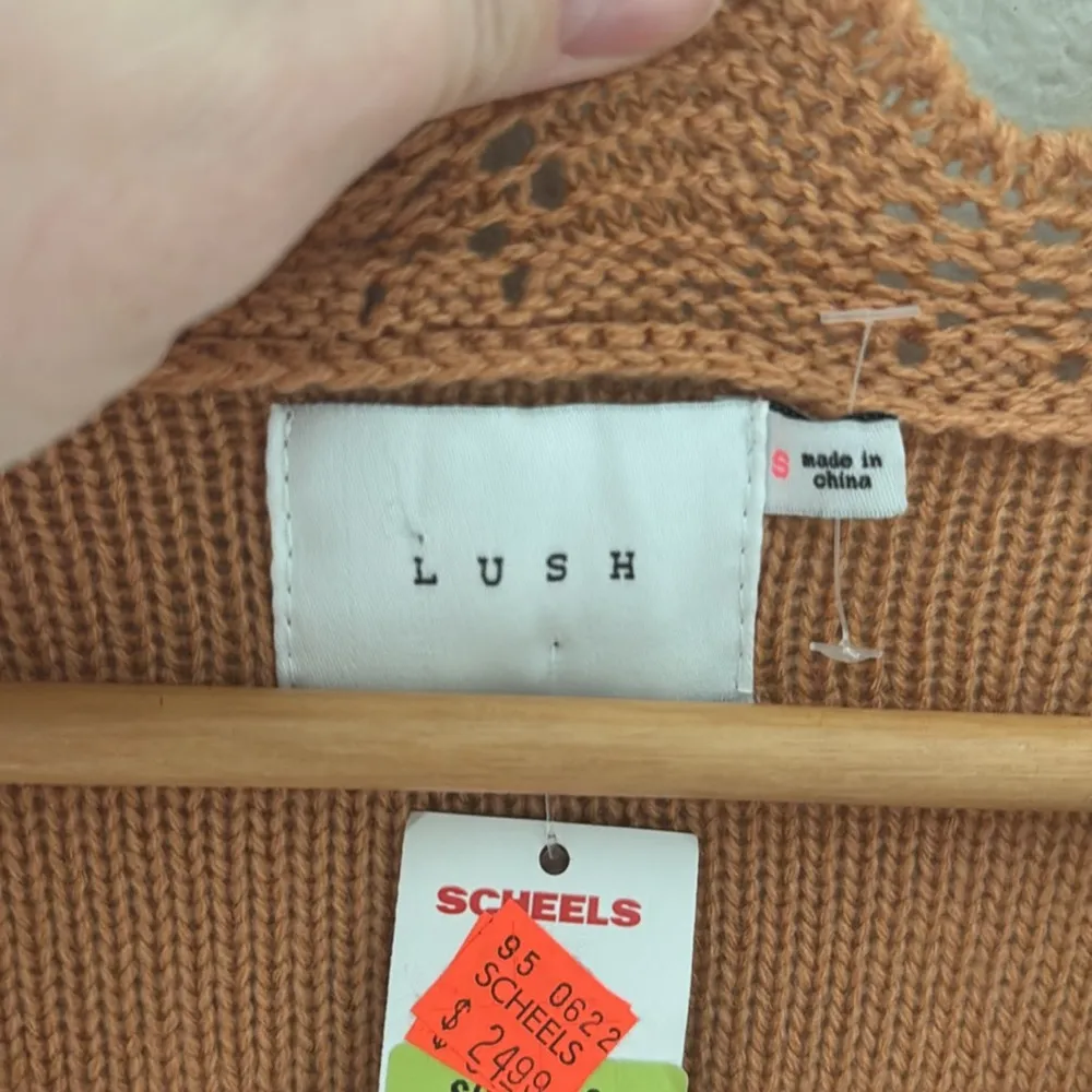 LUSH Apricot Soft Knit Heart Button Sweater | NWT | Size Small - Image 6