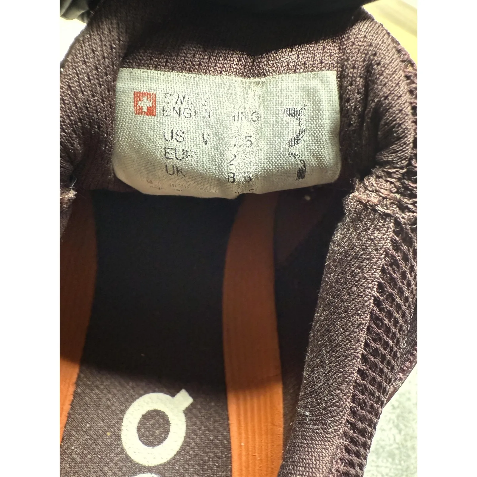 On Running Shoes Womens Size 10.5 Purple Orange Cloudswift Helion CloudTec Road - Image 2