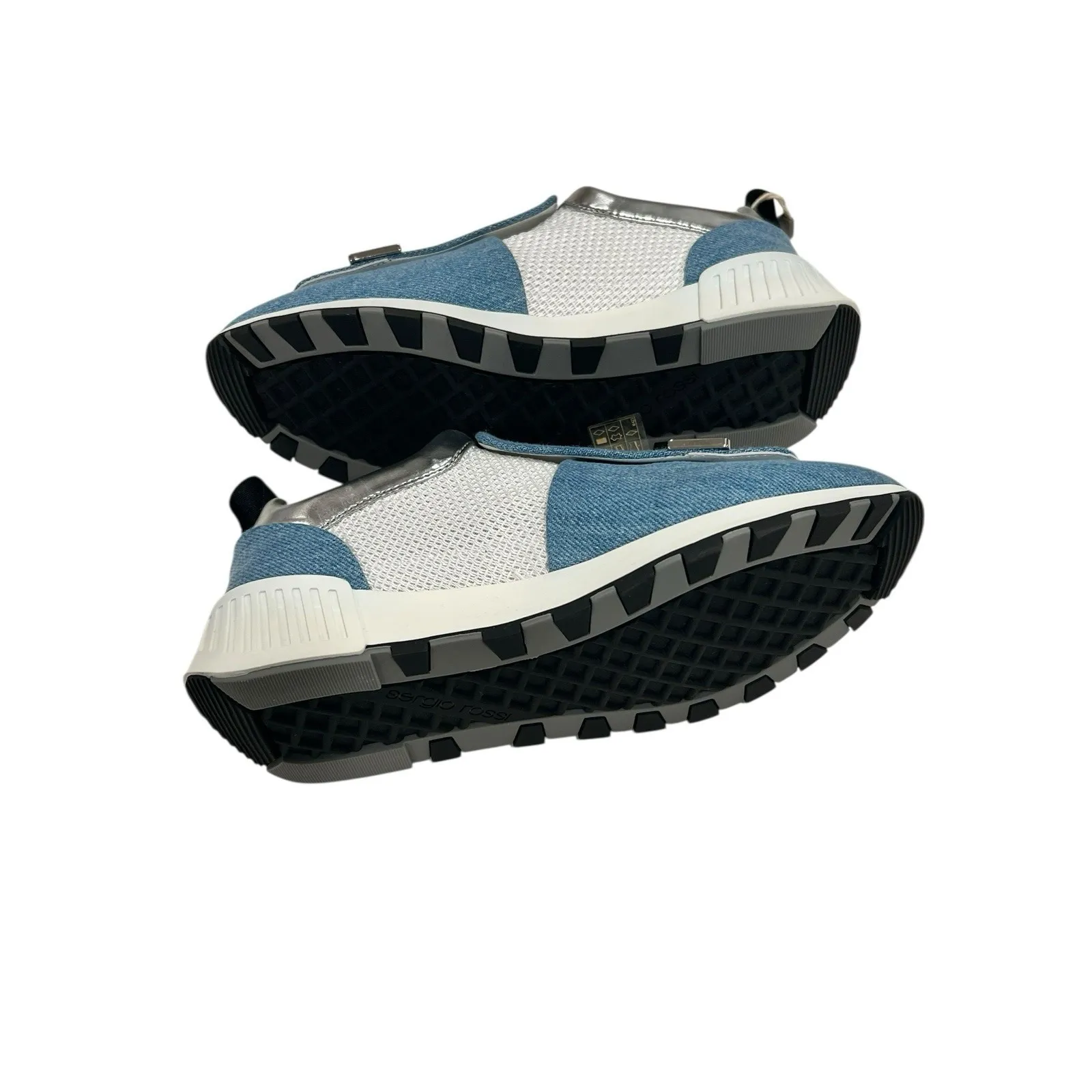 Sergio Rossi SR1 slip ons  Sneakers Denim scarp Donna Womens size‎ 34 3.5 New - Image 5