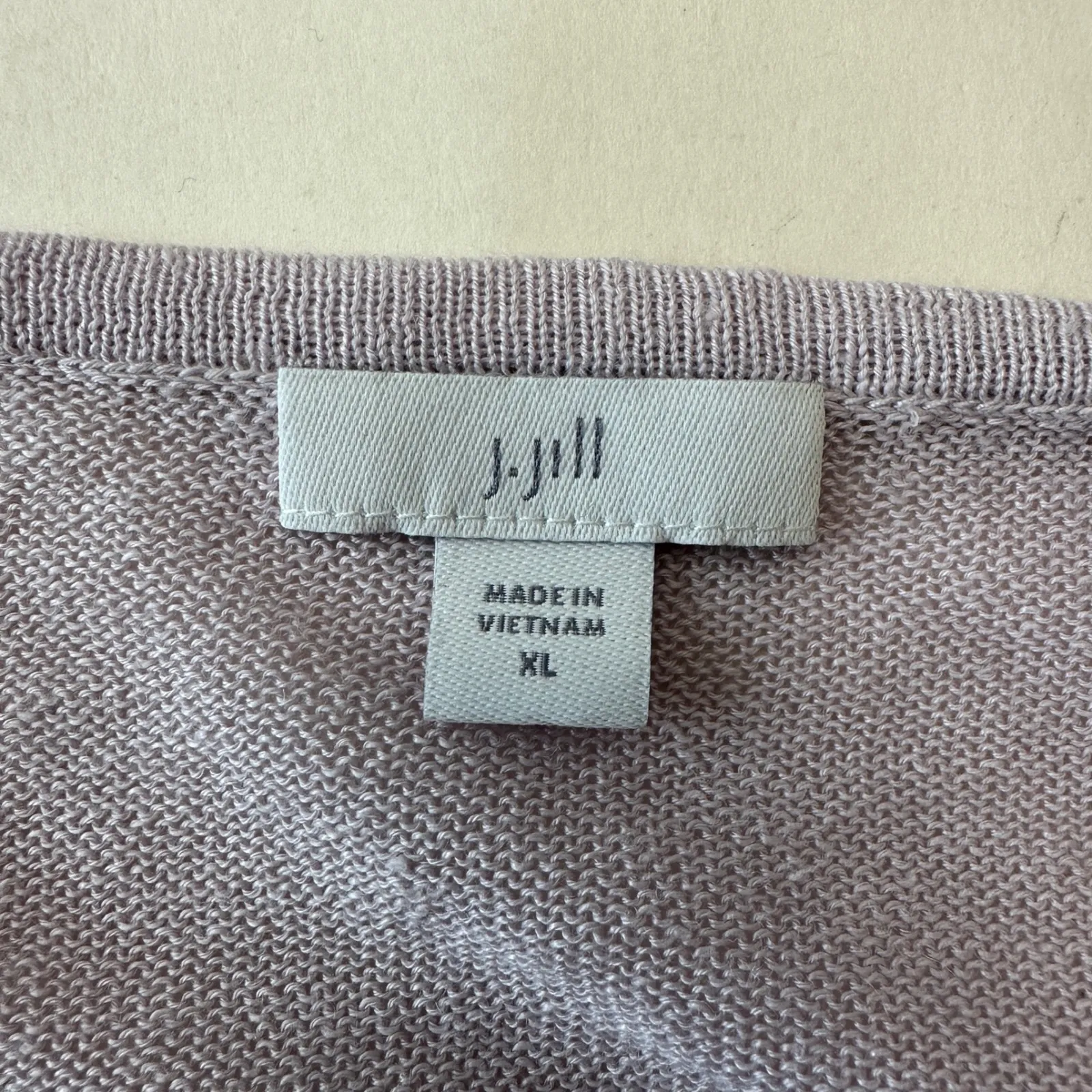 J. Jill Linen‎ Blend Knit Top Lightweight Casual Purple Tunic Womens XL - Image 7