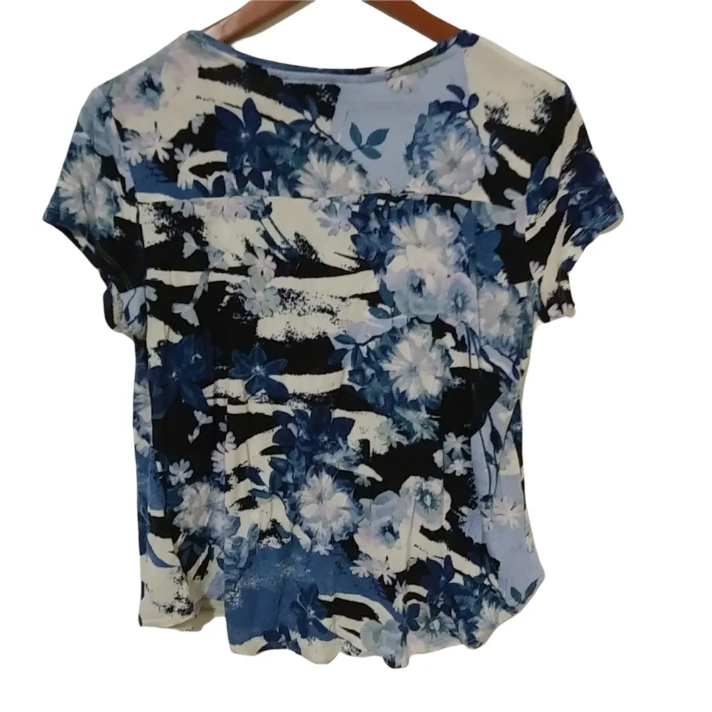 Vera Wang XL Petite Sapphire Blue Creme Top Plus Size undefined - Image 5