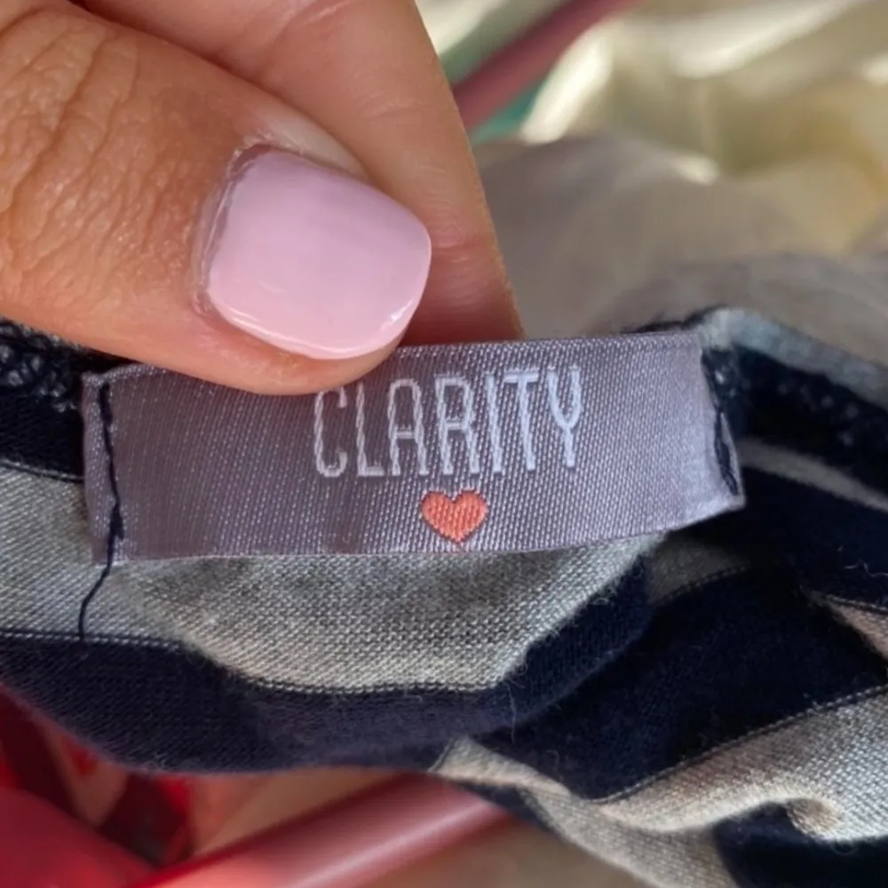 navy and grey off the shoulder top - Image 4