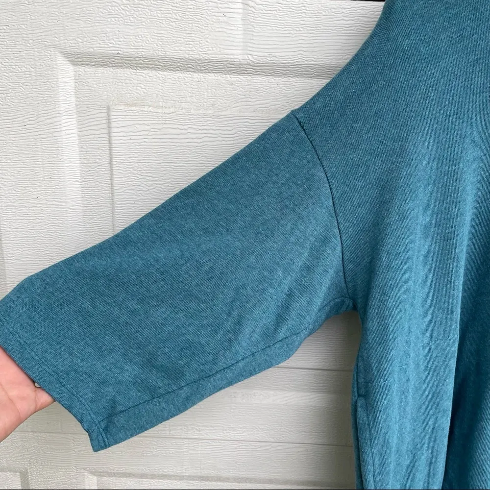 J Jill Pure Jill Womens Shirt Tunic Cowl Neck Seamed 3/4 Sleeve Cotton Small - Image 7