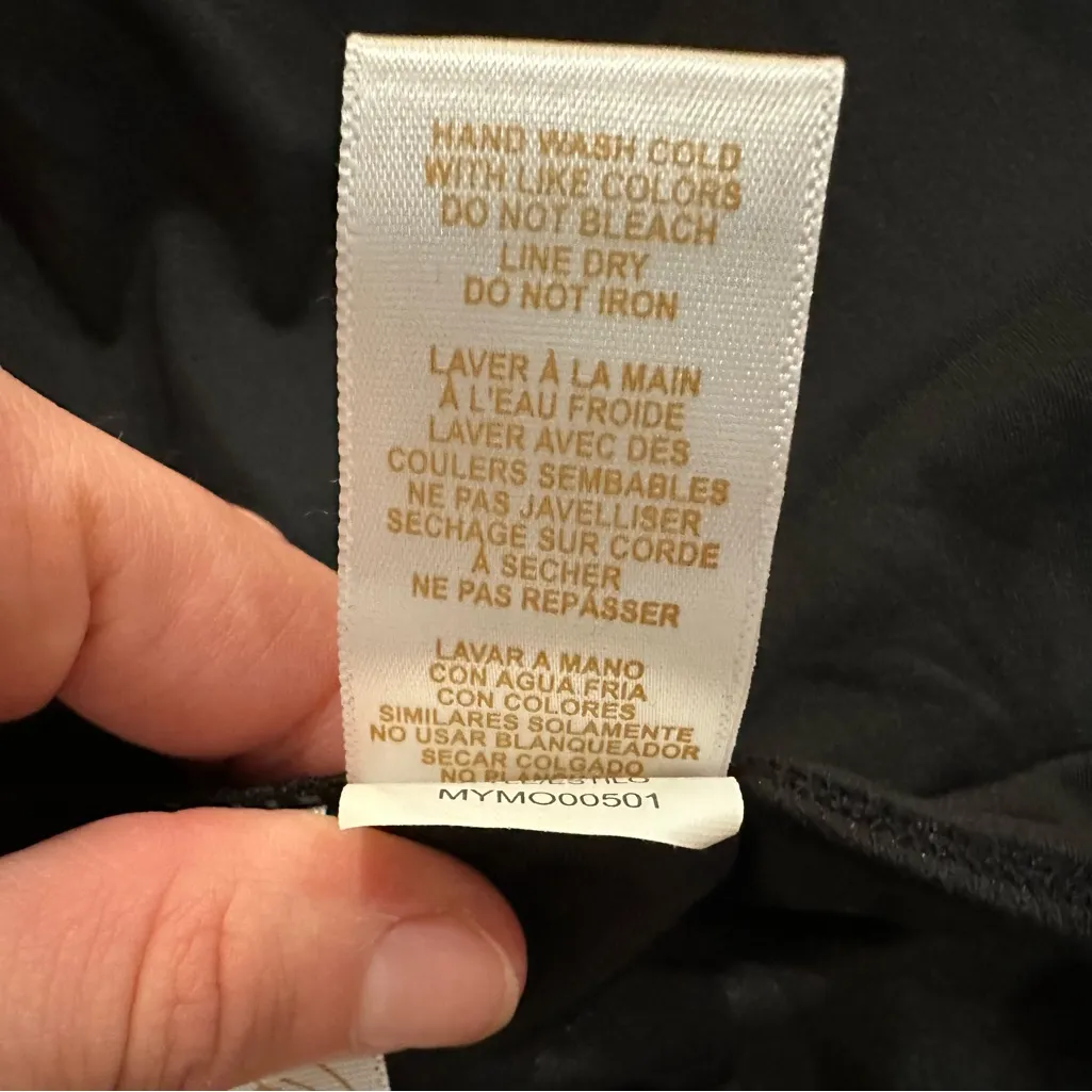 Anne Cole Black One Piece Shirred Ruched Halter Swimsuit US 12 - Image 8