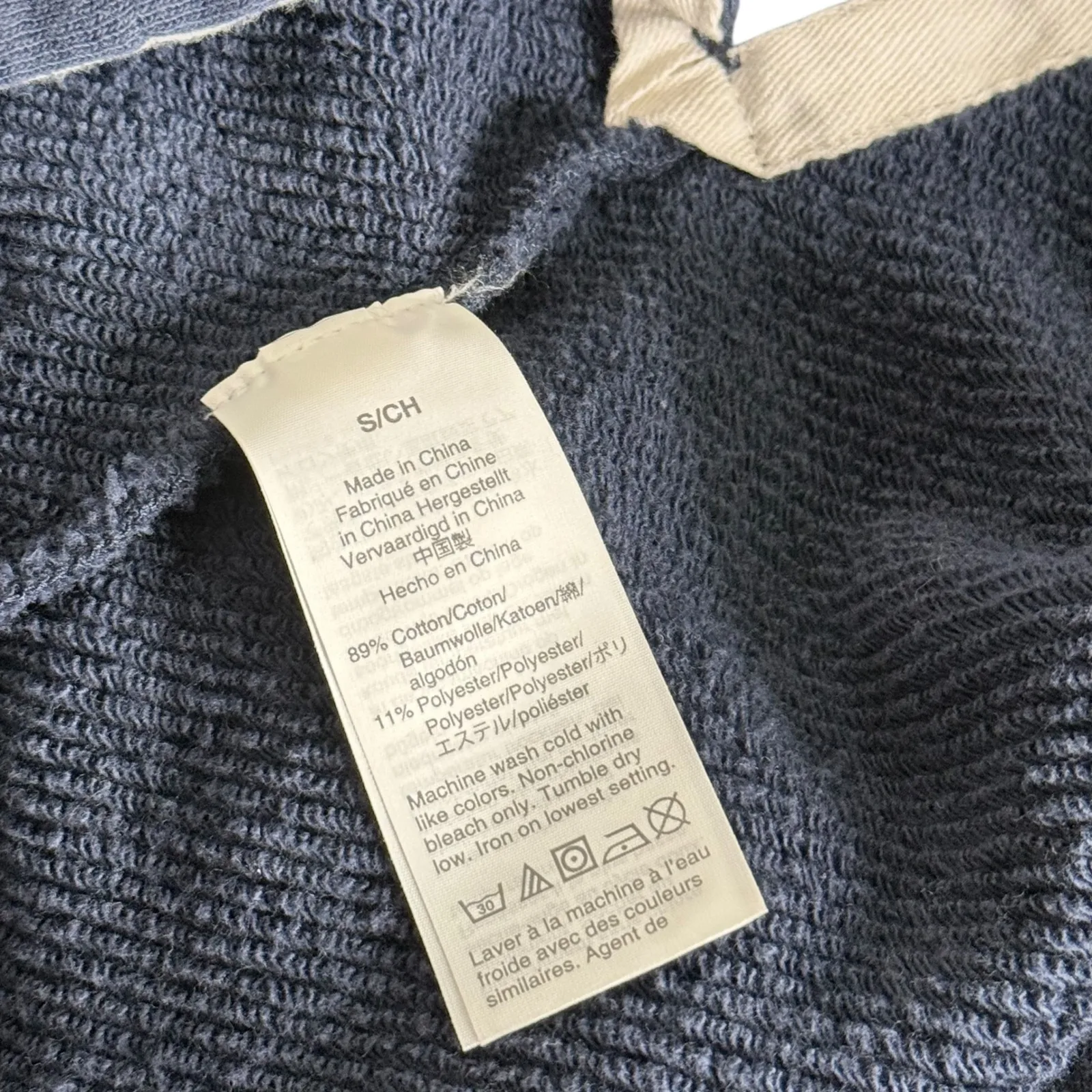 J.Crew Terry Lace Up‎ Hooded Dress Swimsuit Coverup Nautical Coastal Womens S - Image 9