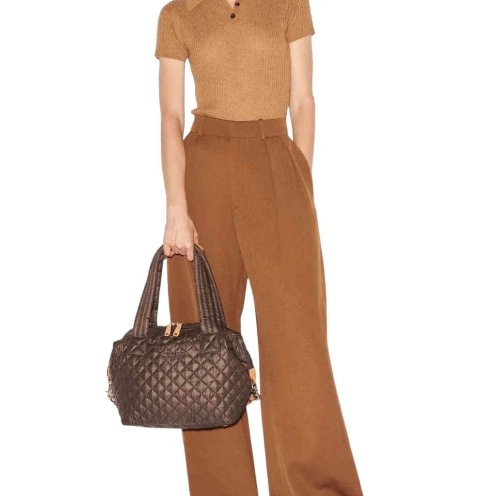 MZ Wallace Walnut Medium Sutton Deluxe Crossbody Bag Satchel Purse Brown RARE - Image 4