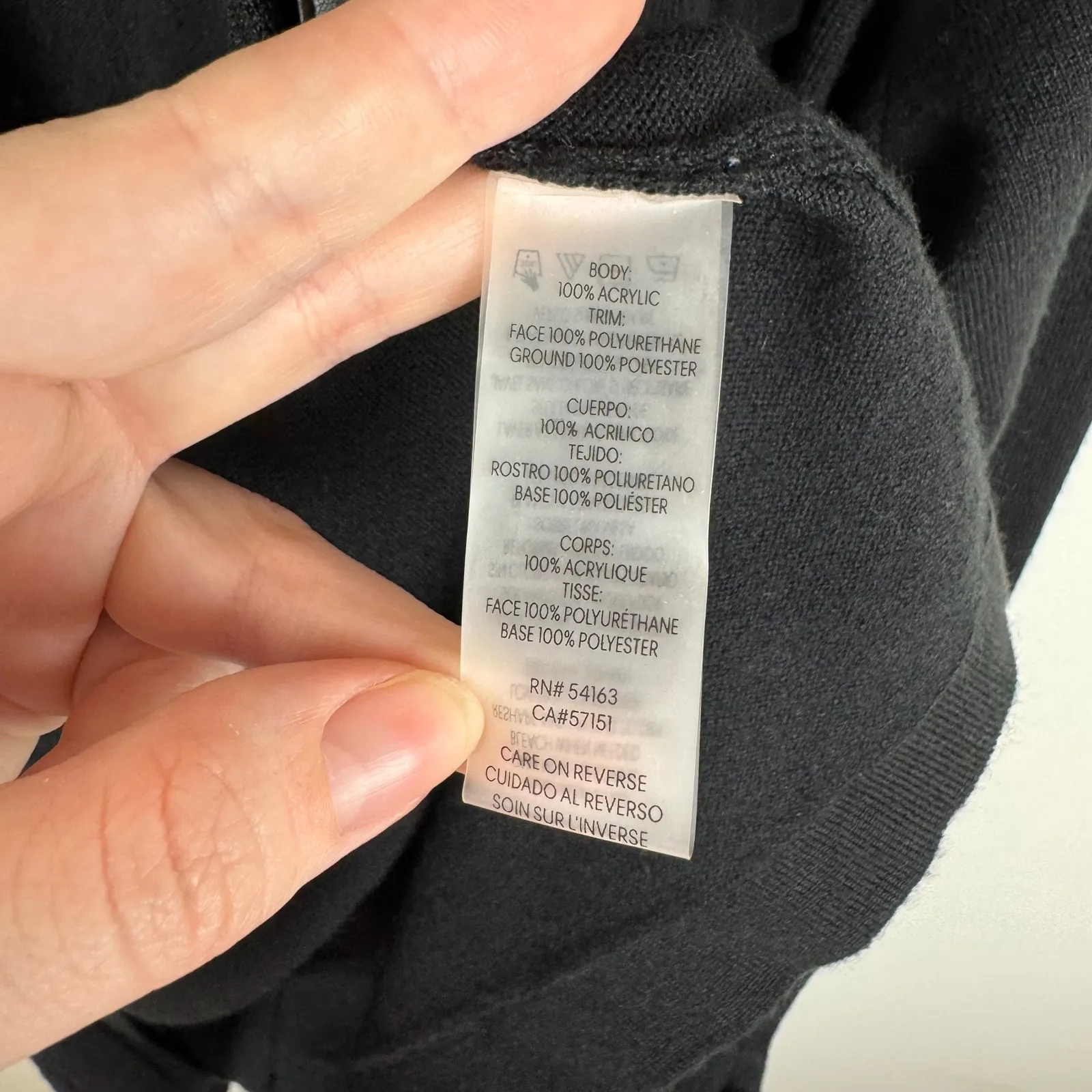 Calvin Klein Womens Faux Leather Pockets Cardigan Sz‎ S Black Tie Waist Office - Image 6