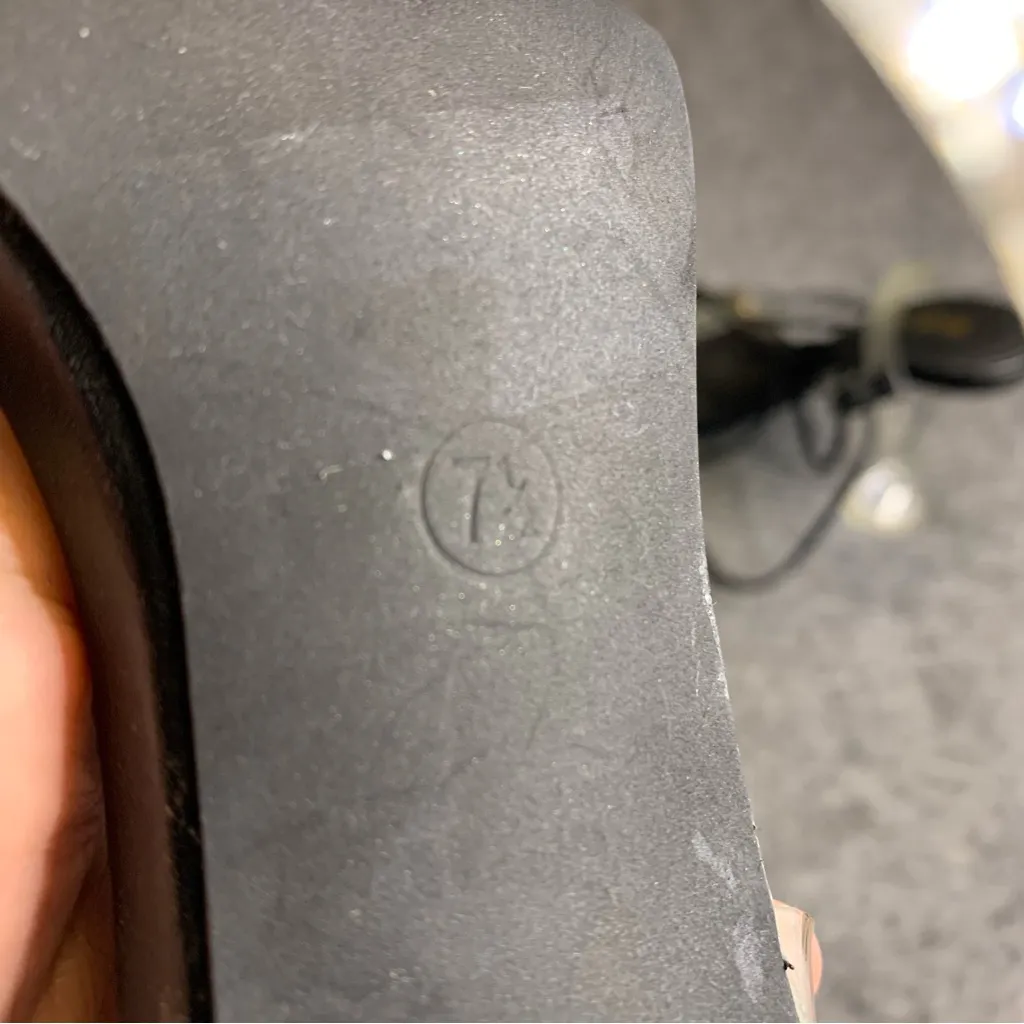 Miss Lola Black & Clear Strap Heels - Image 5