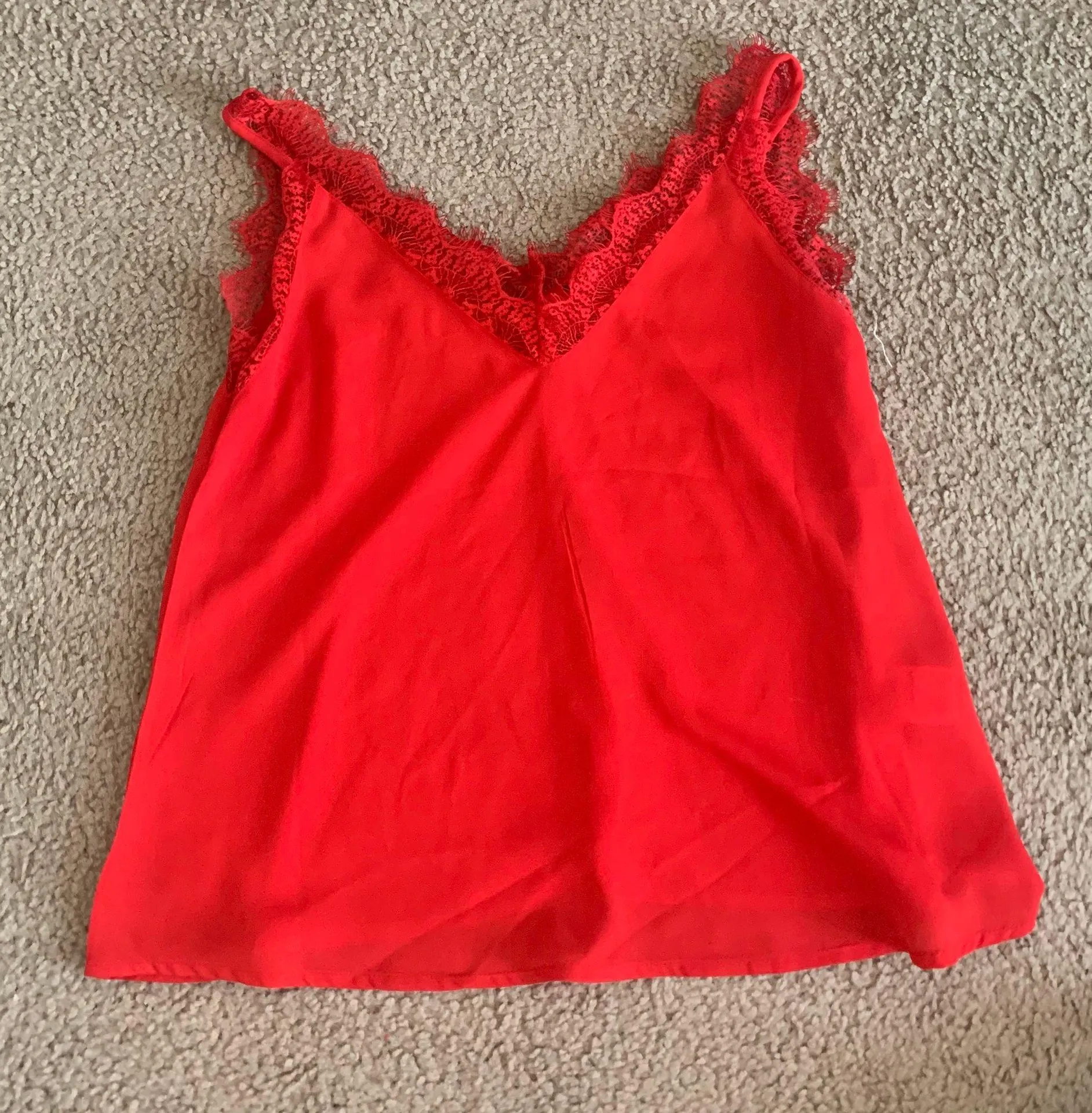Red Lace Tank Top - Image 4