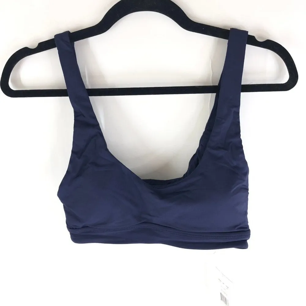 Andie Swim Ventura Bikini Top Scoop Neck Removable Cups Navy Blue XS - Image 3