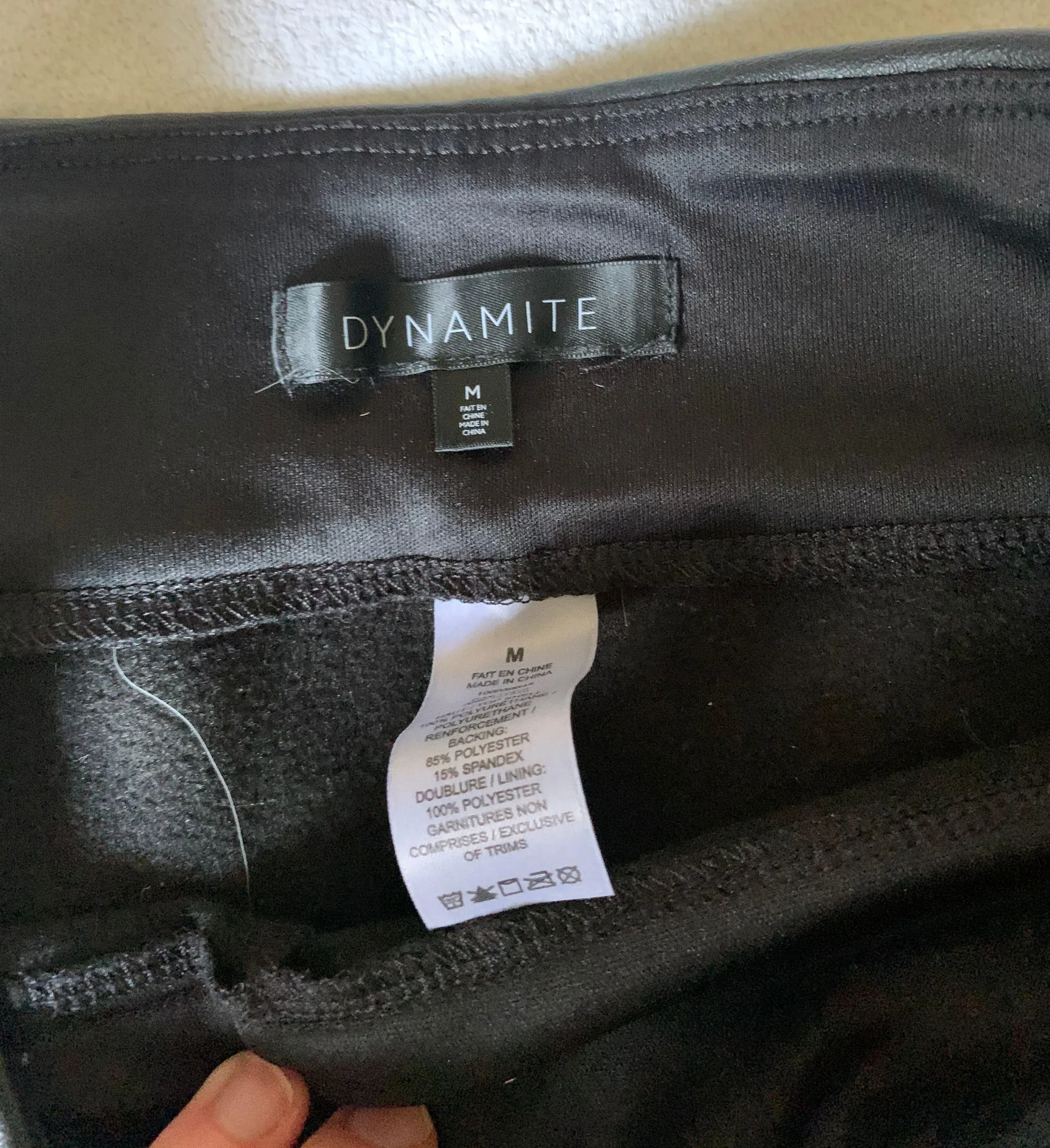 Dynamite High Waisted Faux Leather Pants - Image 3