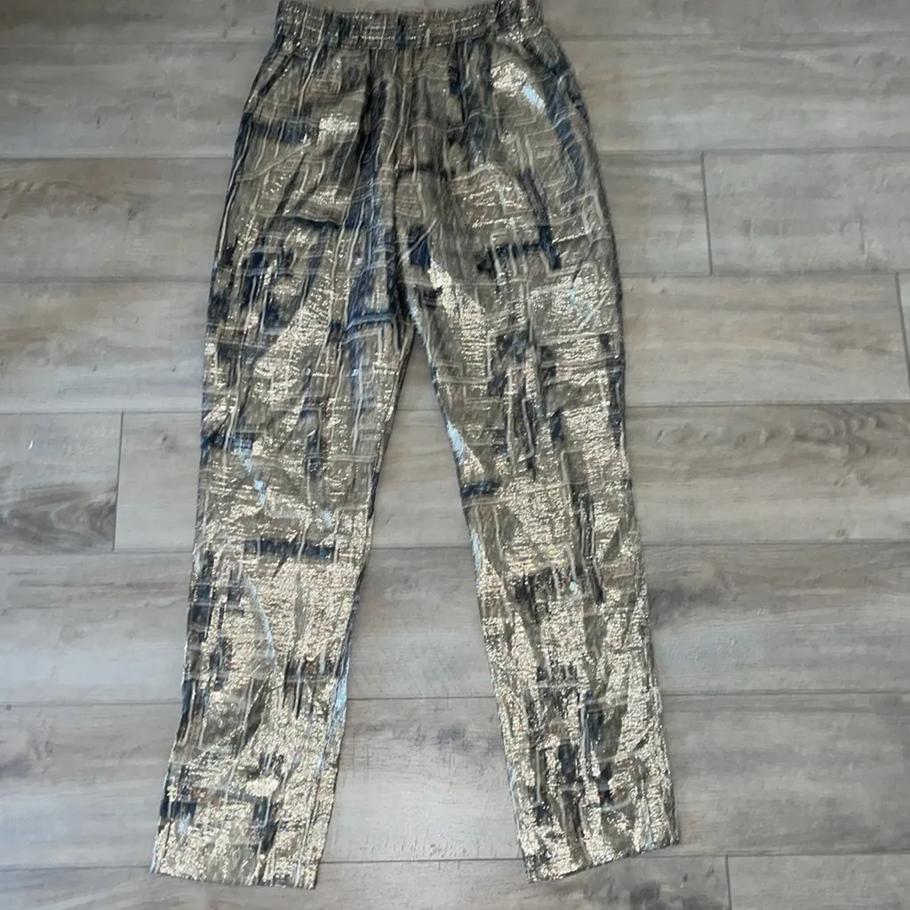 Isabel Marant X H&M collaboration metallic shimmer jogger Limited Edition‎ - Image 4