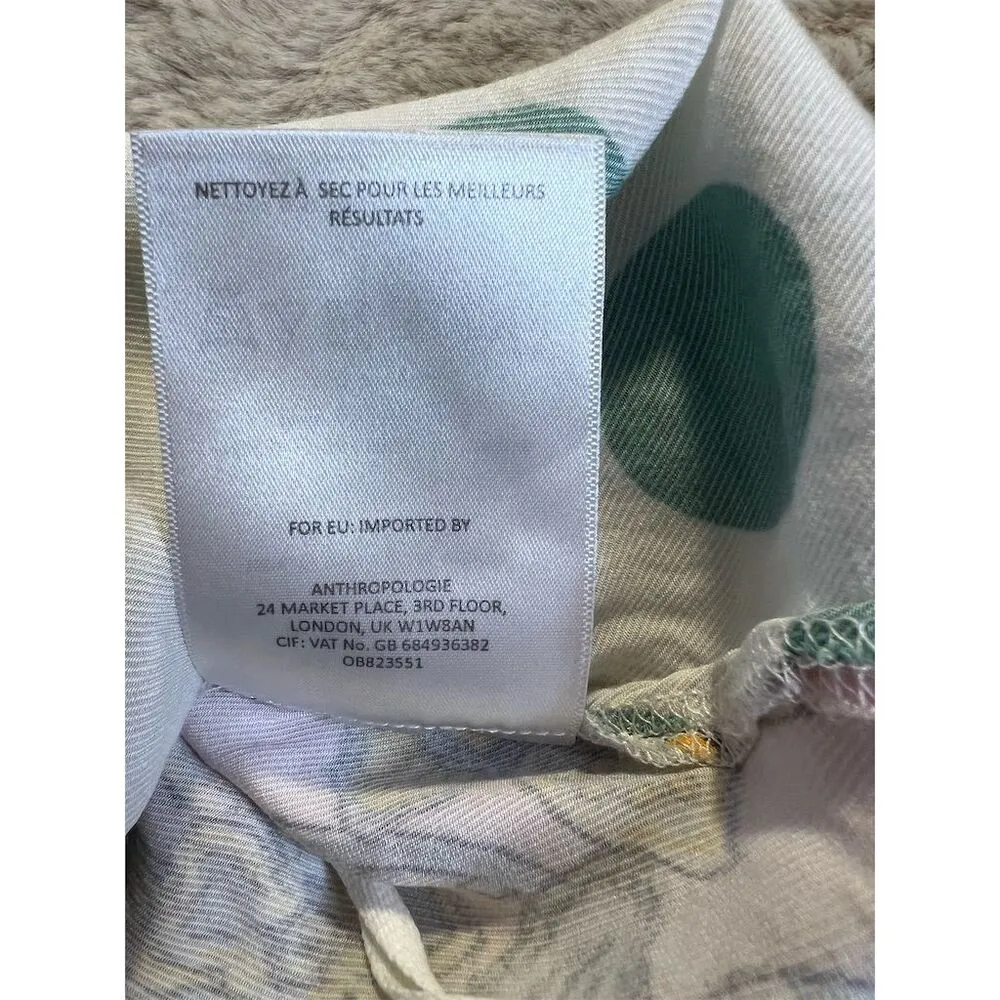 Moulinette Soeurs Women's L Patchwork Tie Neck Blouse Multicolor Tunic - Image 9