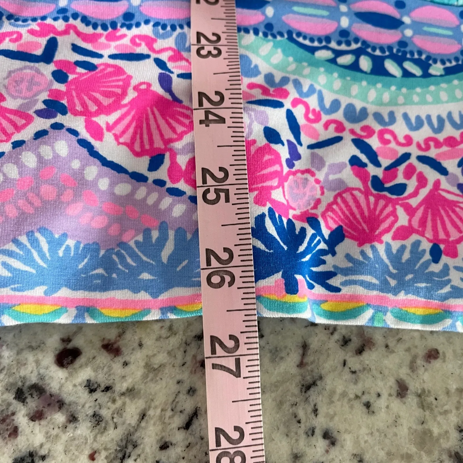 Lilly Pulitzer Blue Pink Shell Print Bowan Halter Tank Top Chain Neck Size Small - Image 9