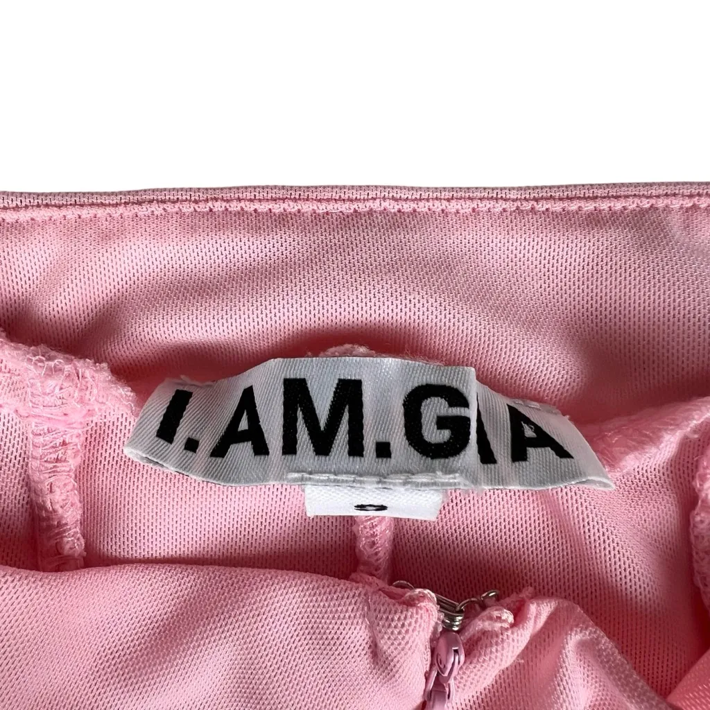 I.AM.GIA Ophelia Ruched Pink Mesh Pants - Image 7