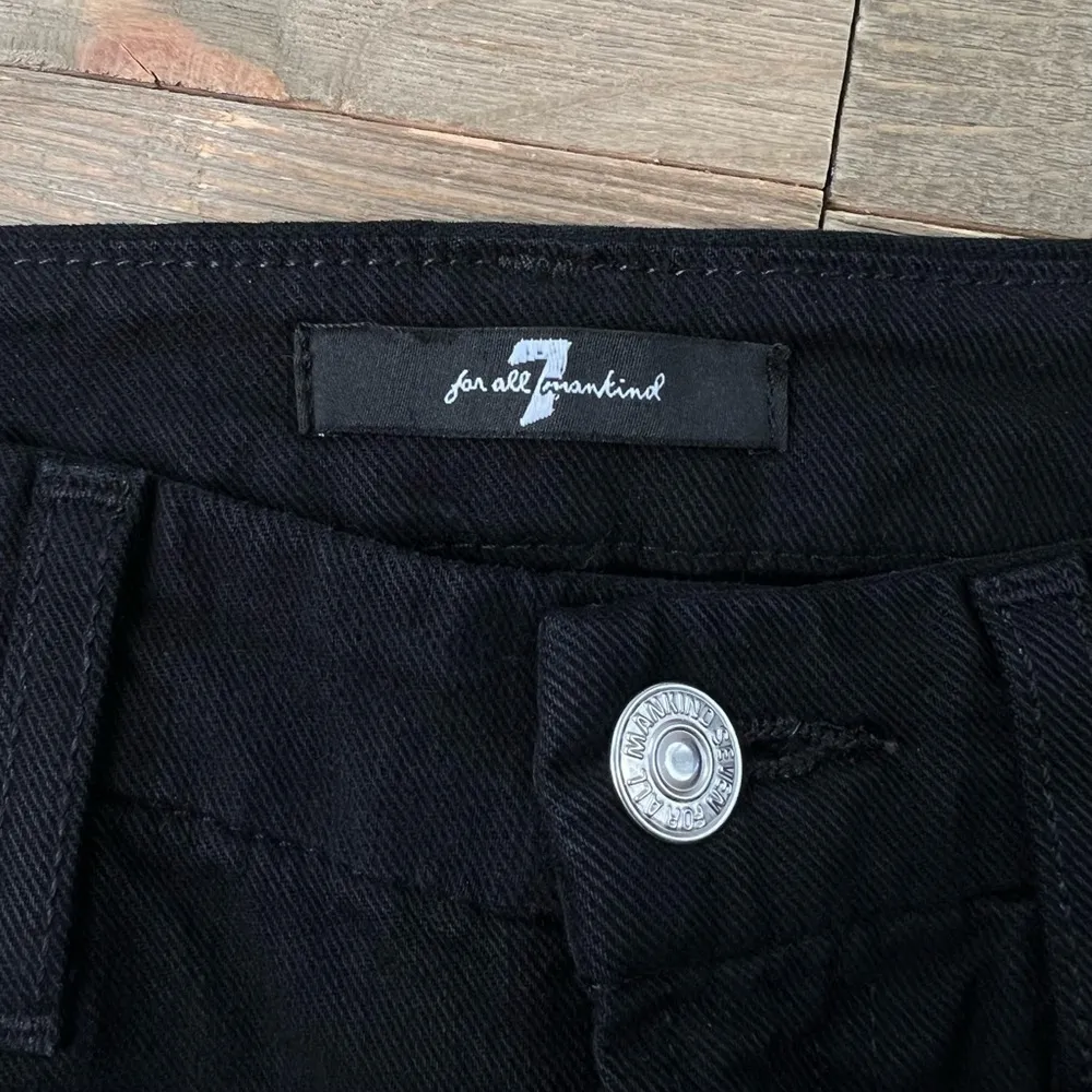 7FAM Timeless Ankle Straight Leg Distressed Raw Hem Jeans - Image 7