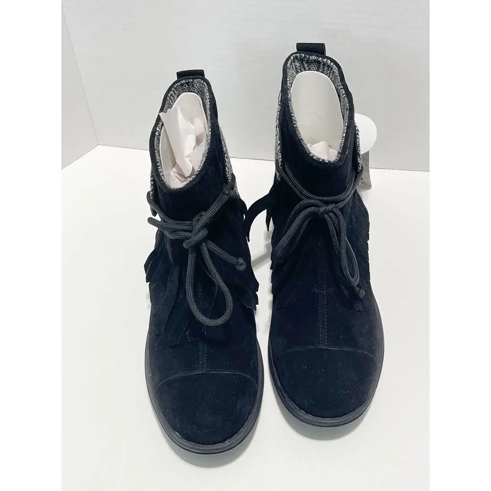 Muk Luks Lynsey Water Resistant Winter Boots Wool Glenn Plaid Detail Black 11 Black - Image 7