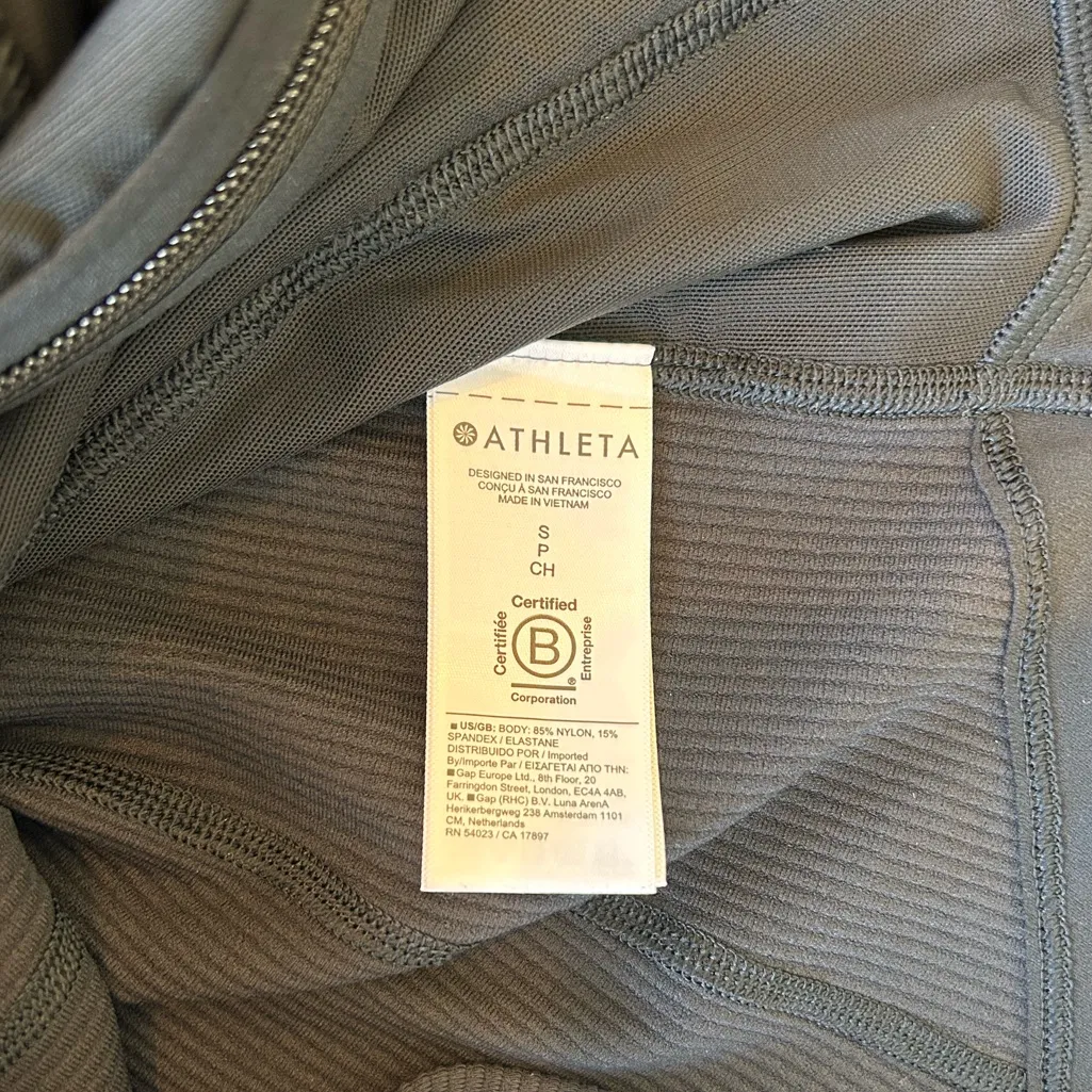 Athleta Salutation Ribbed Jacket Black Small/Petite - Image 9