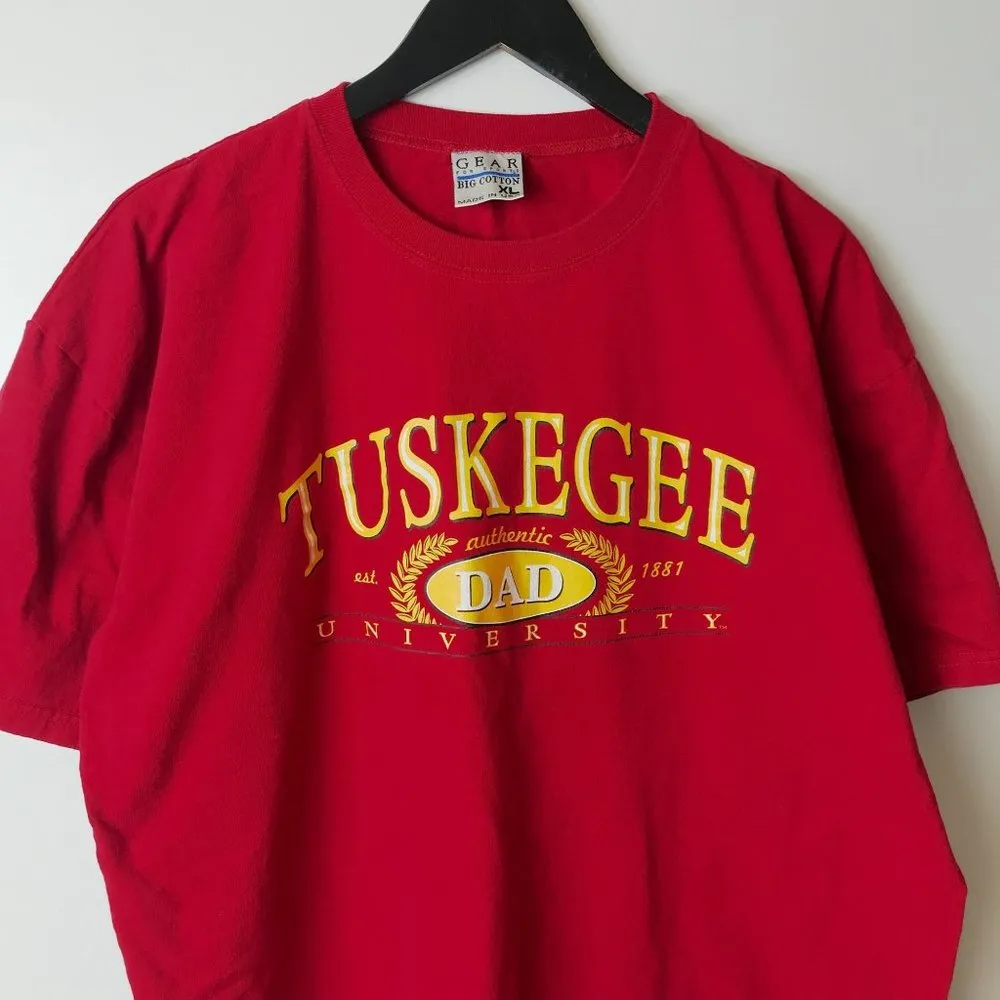 Vintage Tuskegee University Dad T Shirt USA Graphic Tee American Red XL Cotton - Image 8