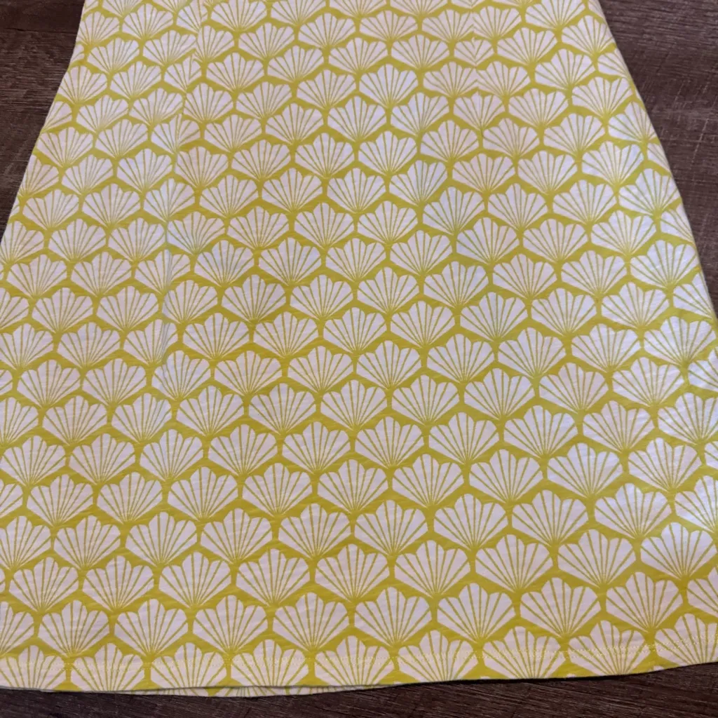Boden Yellow Tarifa Citrus Seashell Jersey Dress Green Size 8 - Image 6