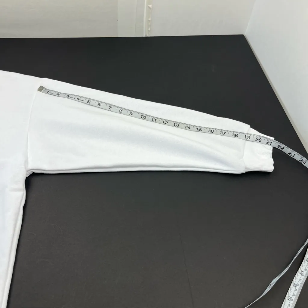 Aeropostale White USA Oversized Crew Sweatshirt Womens Large Patriotic NEW *FLAW - Image 11