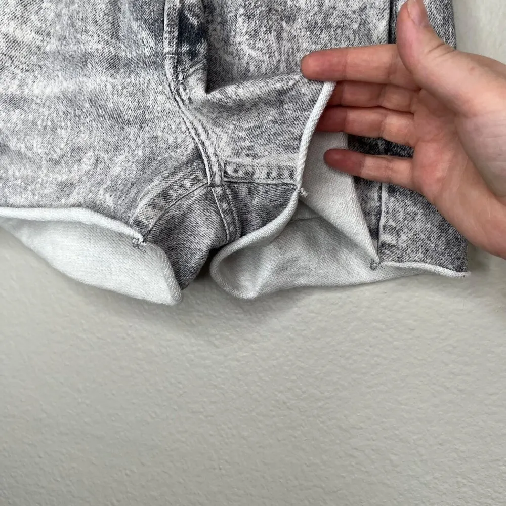 Rag and Bone Acid Wash Miramar Printed Denim Cotton Shorts XXS - Image 4