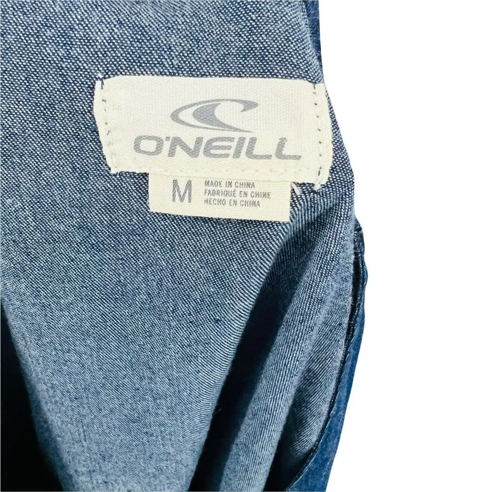 O’Neill Leyna Denim Long Sleeve Shorts Romper Womens Medium - Image 9