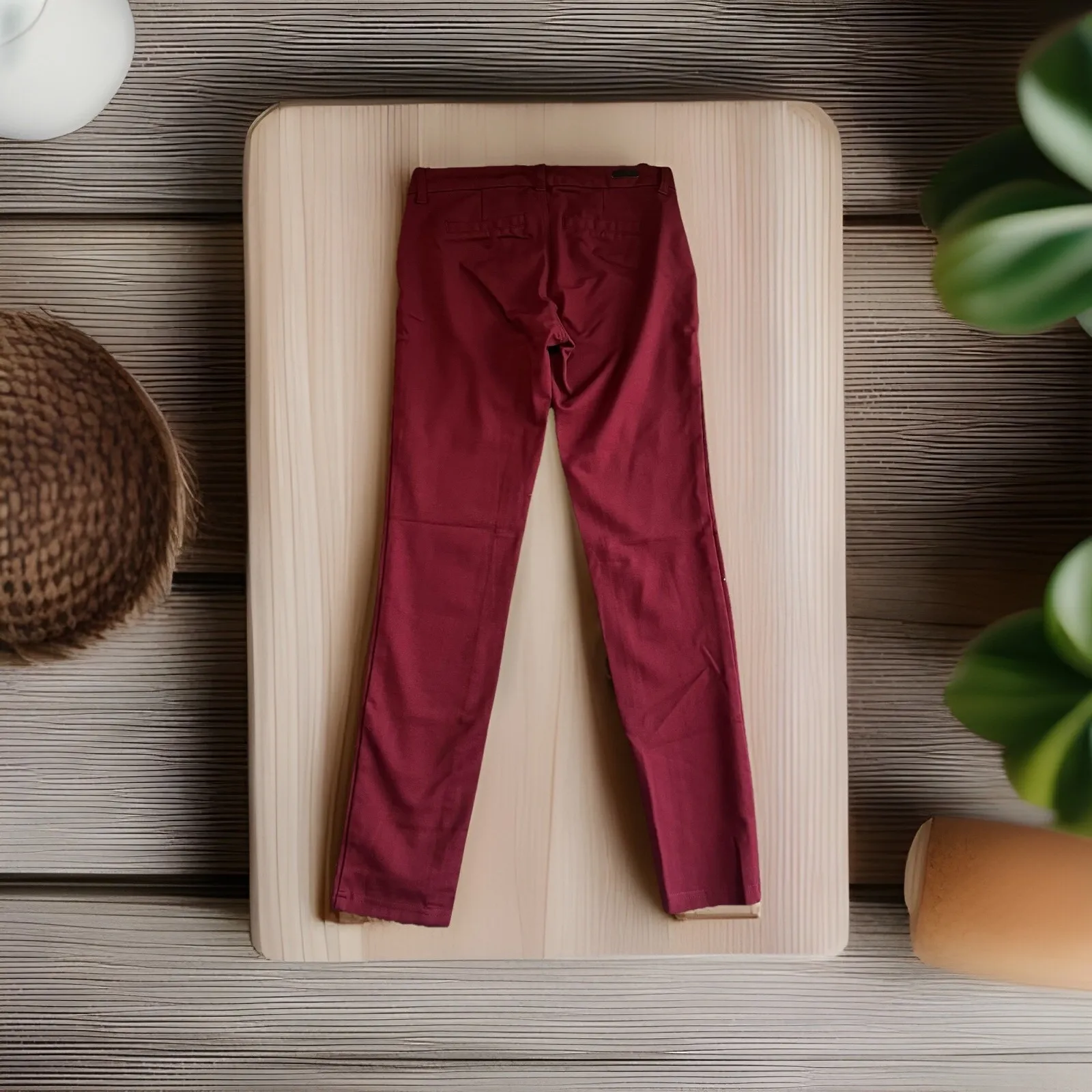 Kut From The Kloth Dark Red Jennifer Ultra Skinny Pants Size 4 Rodeo Western - Image 2