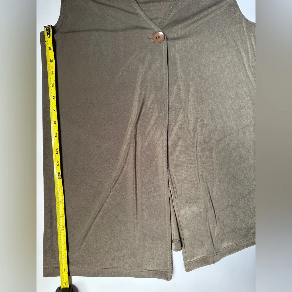 Chico’s Easywear Women Vest Cardigan Tunic Size 1/ Small Sleeveless Taupe NWT - Image 8