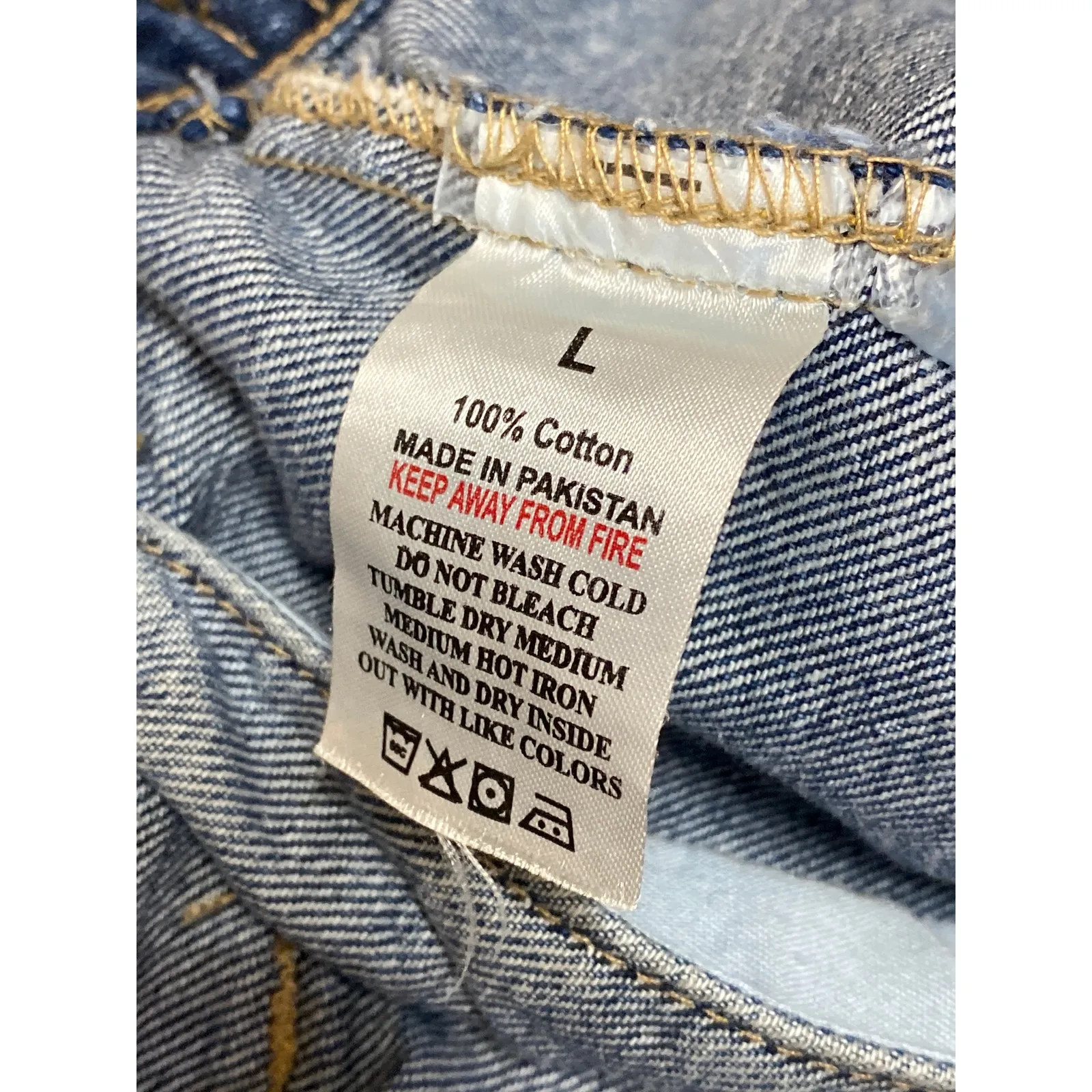 Denim Desire Women's Blue Medium Wash Long Sleeve Button Up Jean Jacket Size L Size L - Image 5