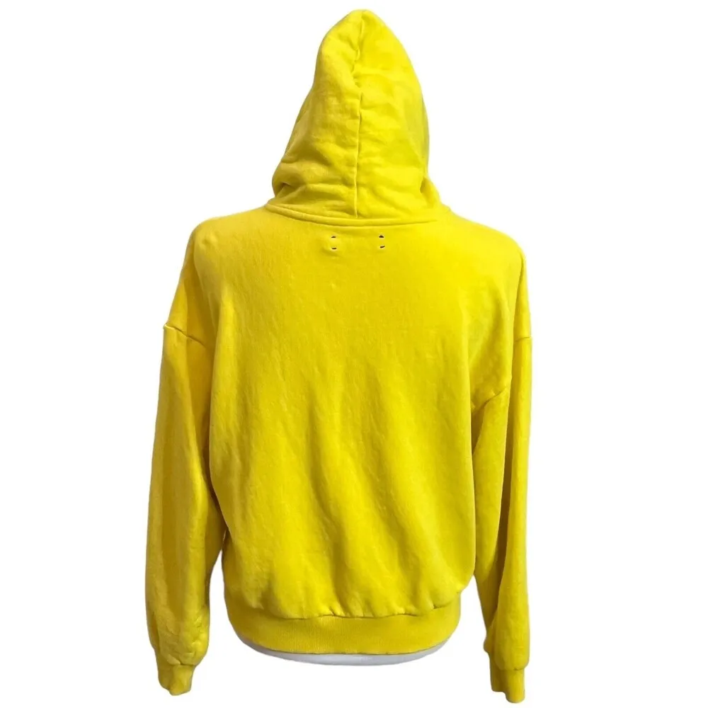 Pangaia 365 Organic Cotton Hoodie Sweater Saffron Yellow Women’s Size XS - Image 4
