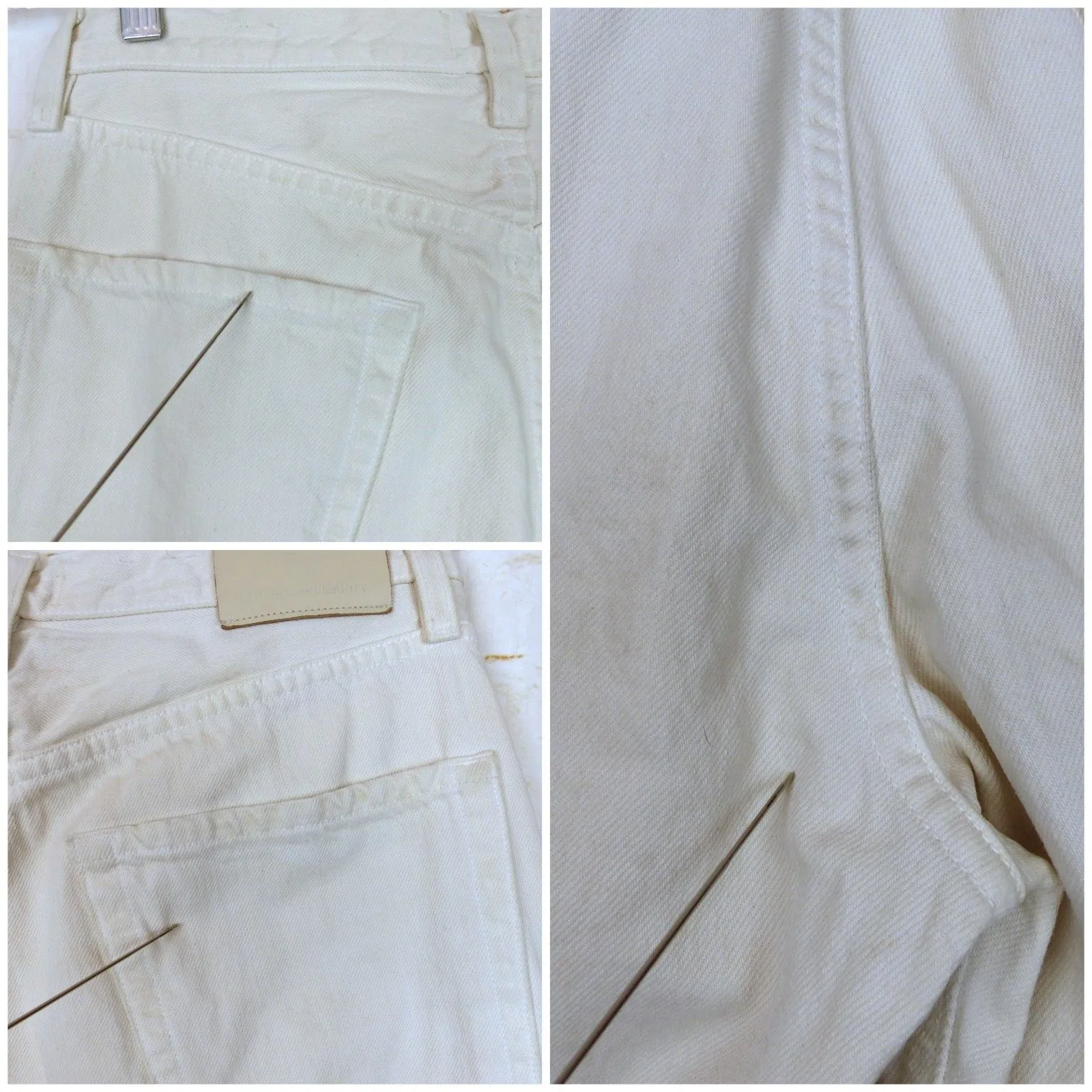 Citizens of Humanity Jeans Womens 27 Gaucho Wide Leg Barrel Ecru Marzipan Wash - Image 10