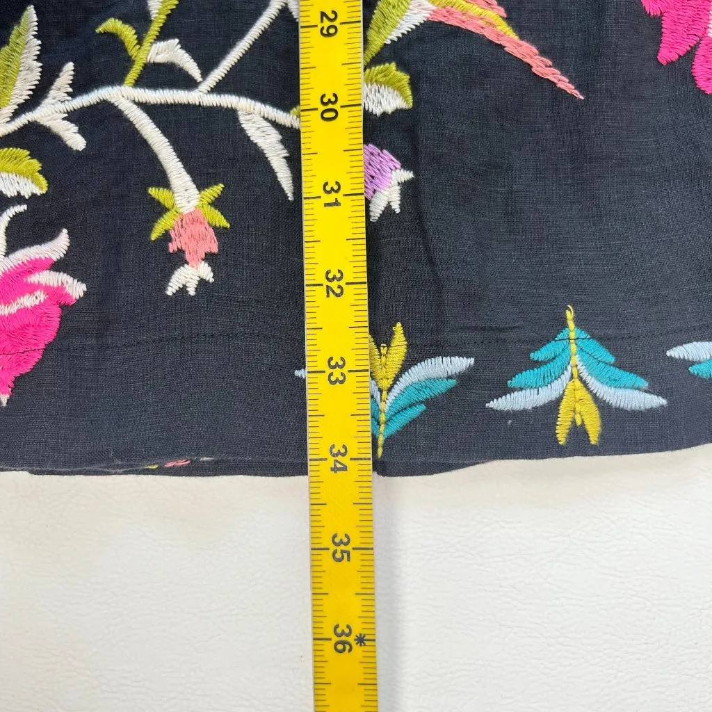 NWOT Johnny Was JULIE LINEN KIMONO Embroidered Floral Open Front Coat Sz PL - Image 14